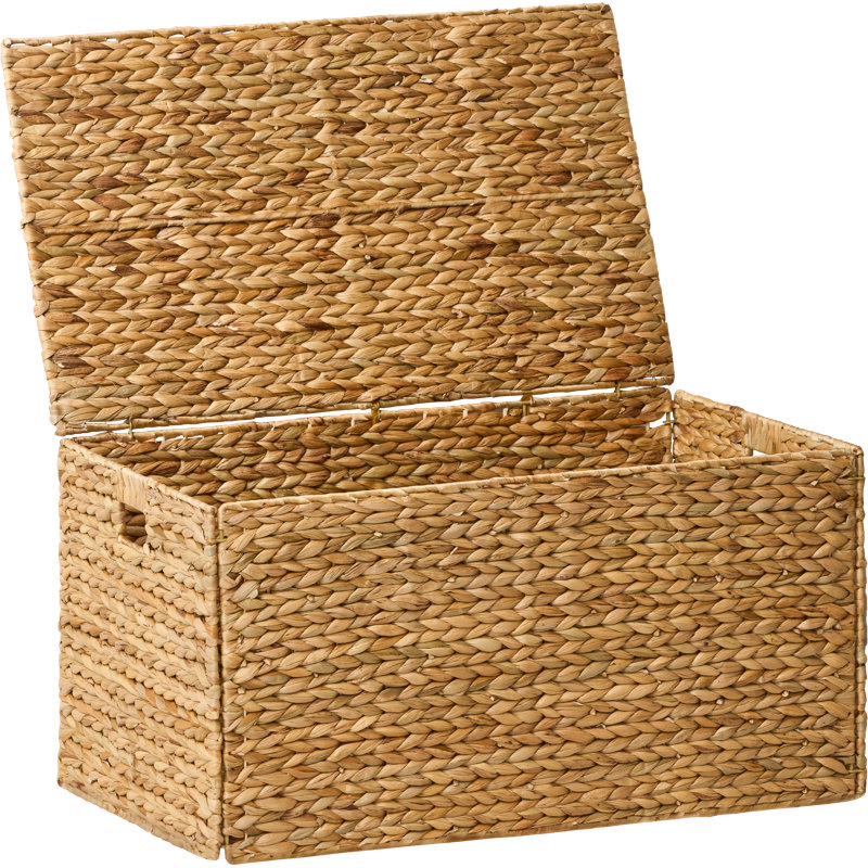Ludmilla Wicker Trunk, 26.8"L x 16.1"W x 14.2"H