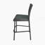 Ensemble de 2 tabourets de bar 29 po en rotin PE sans accoudoirs, gris