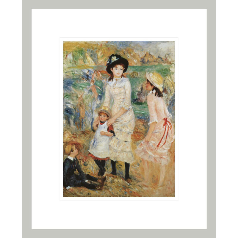 «Children on the Seashore Guernsey» par Pierre-Auguste Renoir, impression giclée encadrée, 16,75 po H x 13,62 po L