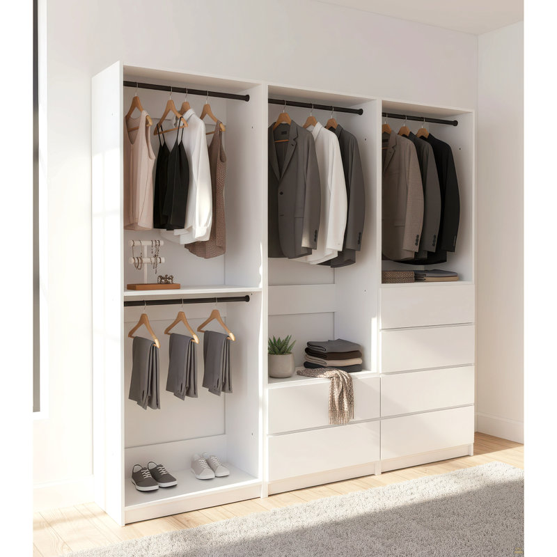 Système de garde-robe autoportant en bois