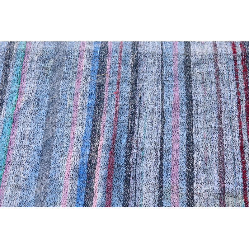 Organic Turkish Kilim Runner Rug - Vintage White Home Decor for Hallways and Living Spaces