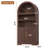 70.9" Tall Elowen Arched Display Storage Bookcase With Open Shelves And Cabinet-2031003725