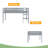 Full Rubber Wood Loft Bed With Ladder-375068754