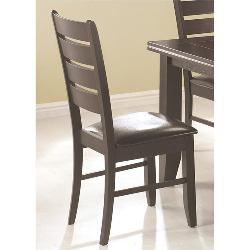 Ensemble de 2 chaises d'appoint à dossier à lattes en cappuccino et noir