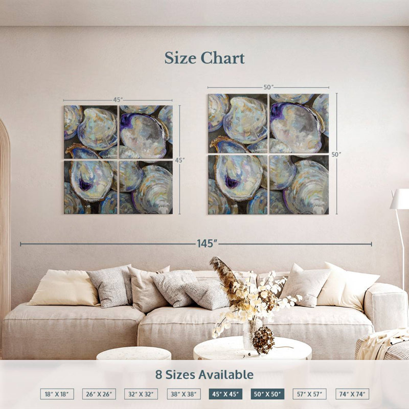 Brampt Lost Oyster, 50" H x 50" W