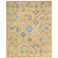 Hand Knotted Wool Area Rug in Gold