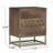 Contemporary Handcrafted Wooden Nightstand With 3 Drawers And Iron Legs