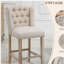 Ensemble de 2 tabourets de bar à hauteur de comptoir HOMcom, beige