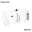 Buffet à portes en acrylique - grand placard de rangement pour la cuisine, le salon noir et pratique, style moderne et polyvalent avec espace autoportant