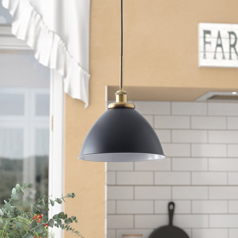 1 - Light Black Dome Pendant