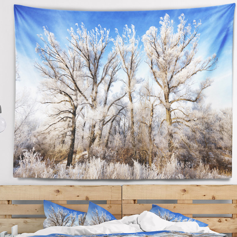 Magnifique tapisserie d'hiver, H 32 po x l 39 po
