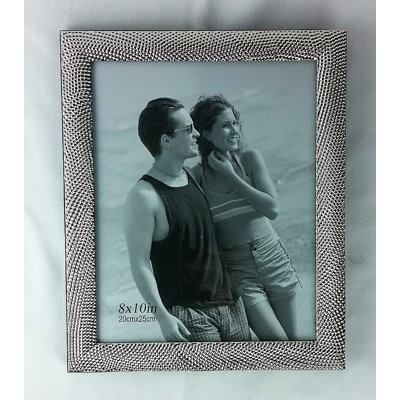 Goodhue Silver Metal Beaded Picture Frame