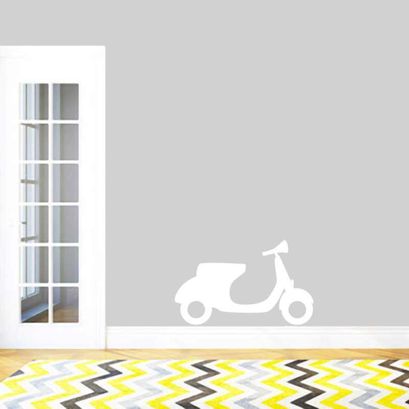 Décalcomanie murale scooter du moteur Monico, Blanc