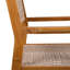 2 chaises de salle à manger tressées brunes - bois et corde