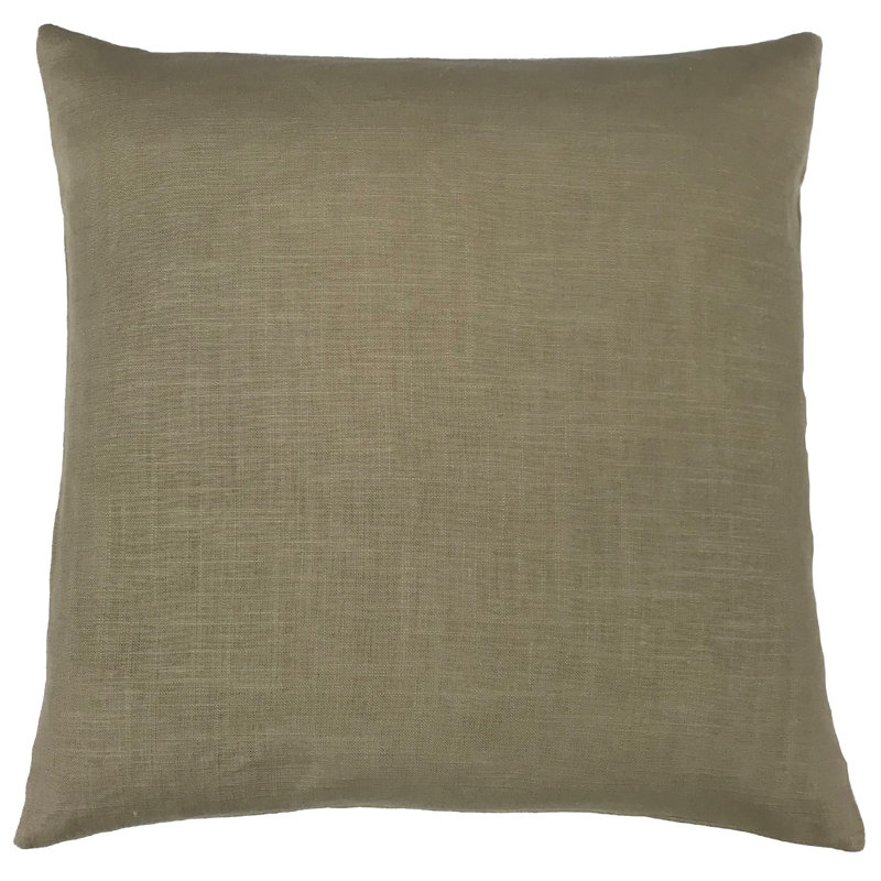 Housse et insert de coussin carré en lin , 22 po x 22 po, Gris clair