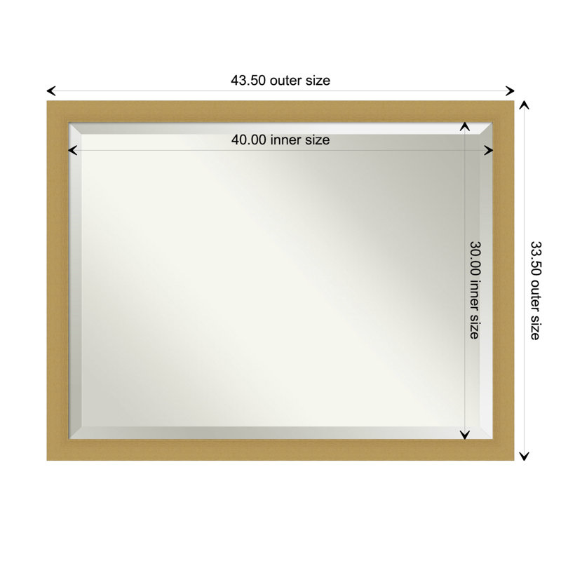 Miroir de salle de bain Keenan, 33,5 po x 43,5 po