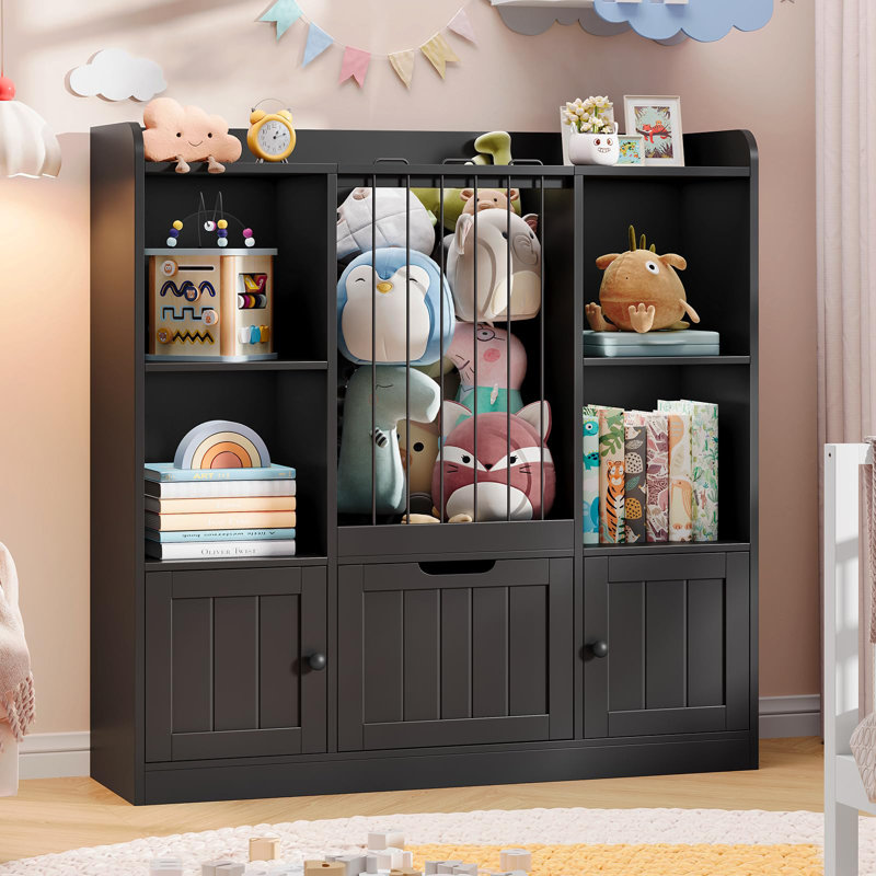 Organisateur de rangement de jouets pour tout-petits, Noir