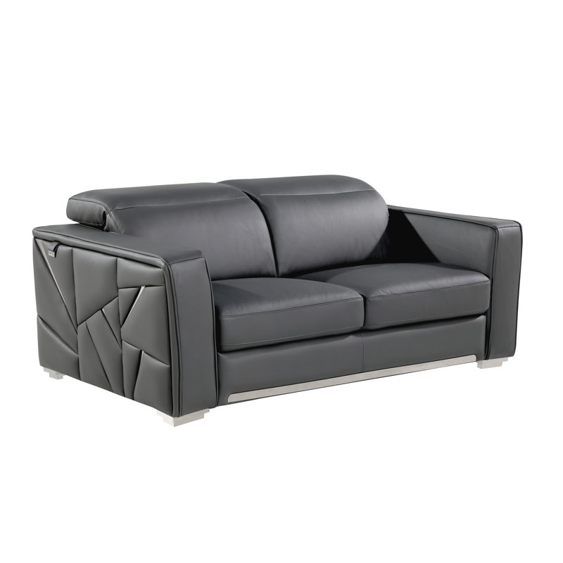 Causeuse Raymod, Gris foncé, Argent