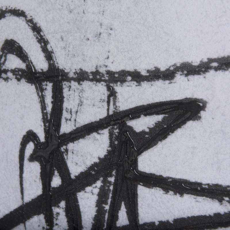 Doodle II a Hand Embelished Textured Canvas, 65" H x 52" W x 1.5" D