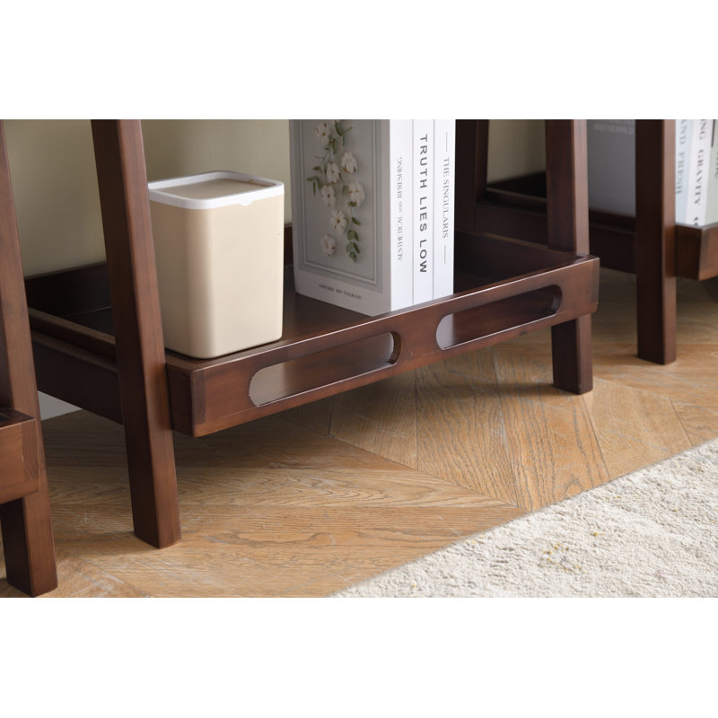 Étagère en bois massif l 15 po Ragbir, Brun