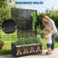 Lit de jardin surélevé en métal avec treillis, boîte à fleurs 71 po x 47 po x 16 po pour plantes grimpantes, trous de drainage, écran d'intimité