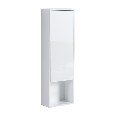 Meuble-lavabo 24 po avec lavabo en résine, 2 portes à fermeture en douceur et 1 armoire murale, fixation à flotteur