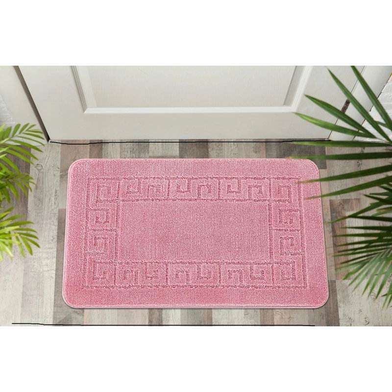 Aidelyn Non-Slip Indoor Doormat, 40cm W x 60cm L, Pink