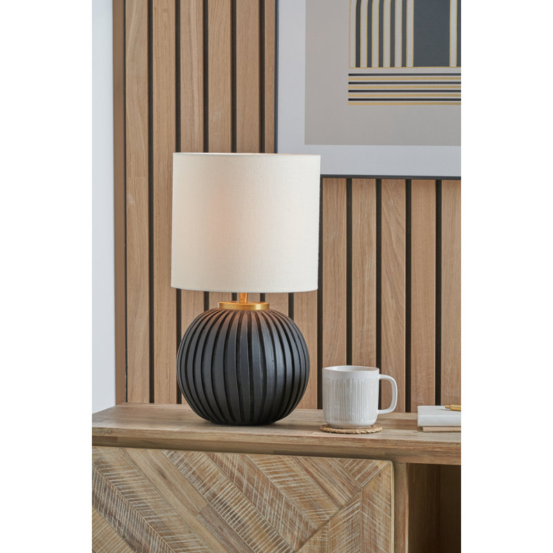 Ezekiel Ceramic Table Lamp, Black
