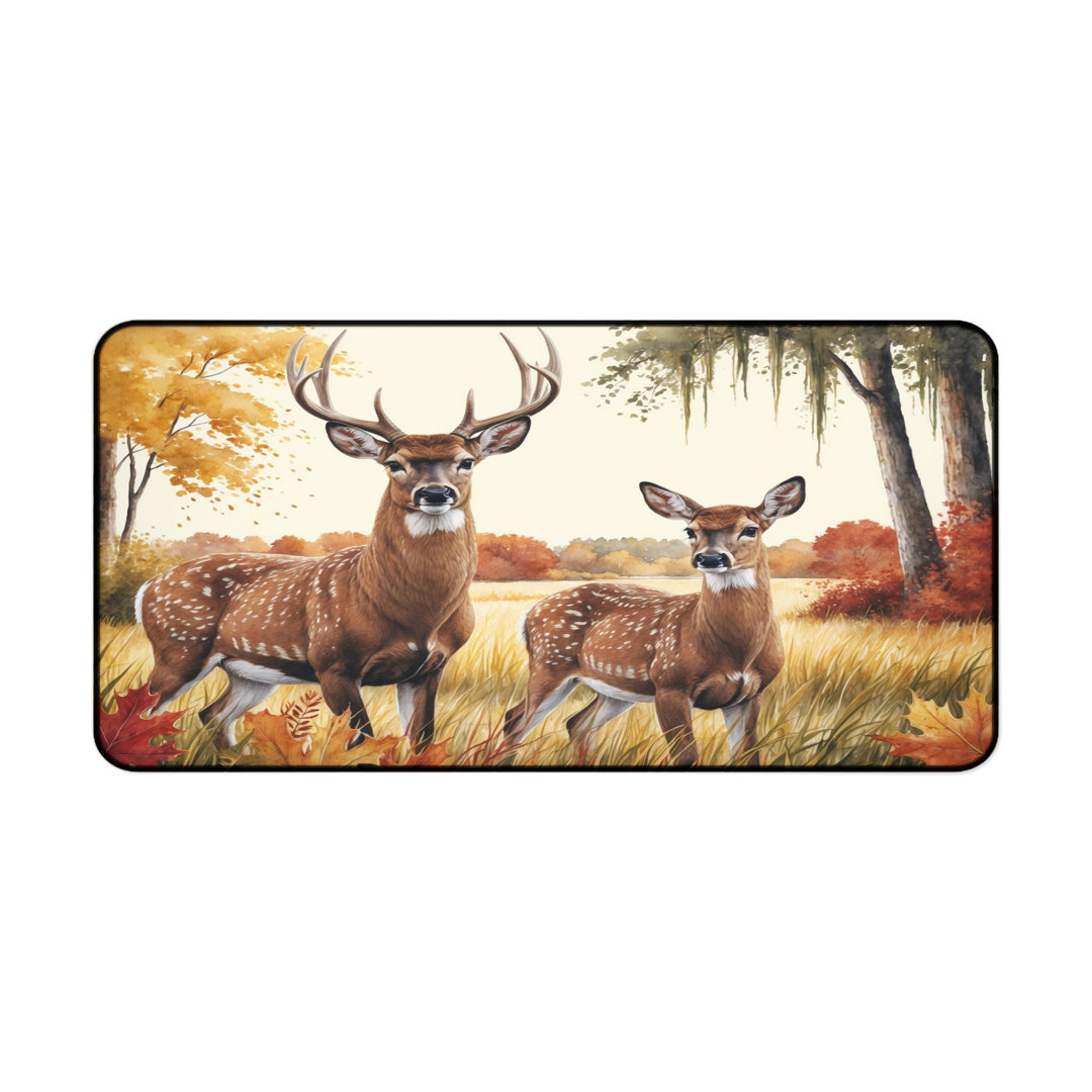 Whitetail Deer Autumn Desk Mat
