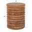 Round Ribbed Mango Wood Side Table