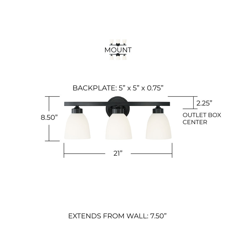 Anstus 3 - Light Dimmable Vanity Light