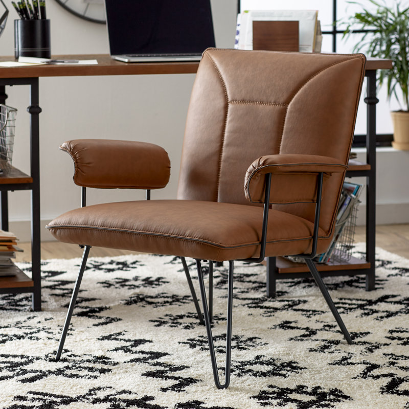 Dormilee Faux Leather Armchair, Camel