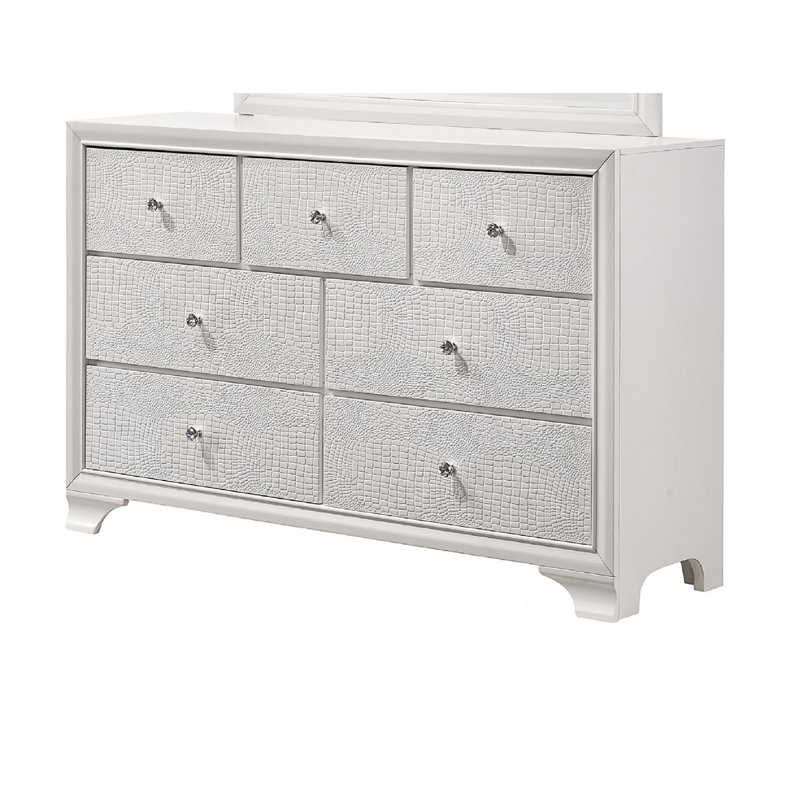 Commode 7 tiroirs 1 pièce, Blanc