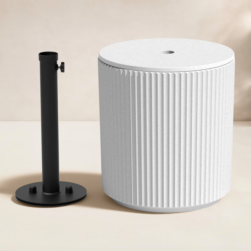 Demi Shade Side Table, White