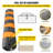 VEVOR Modular Rubber Speed Bump, Driveway Cable Protector Ramp 6FT With 2 End Cap,Rated 22000 LBS Loading