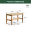 Solid Oak Assembled Shoe Bench with Shelf-863530545-1009195643
