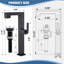 Robinet de lavabo vasque en laiton massif 10,4 "à poignée simple-104561470-93575560