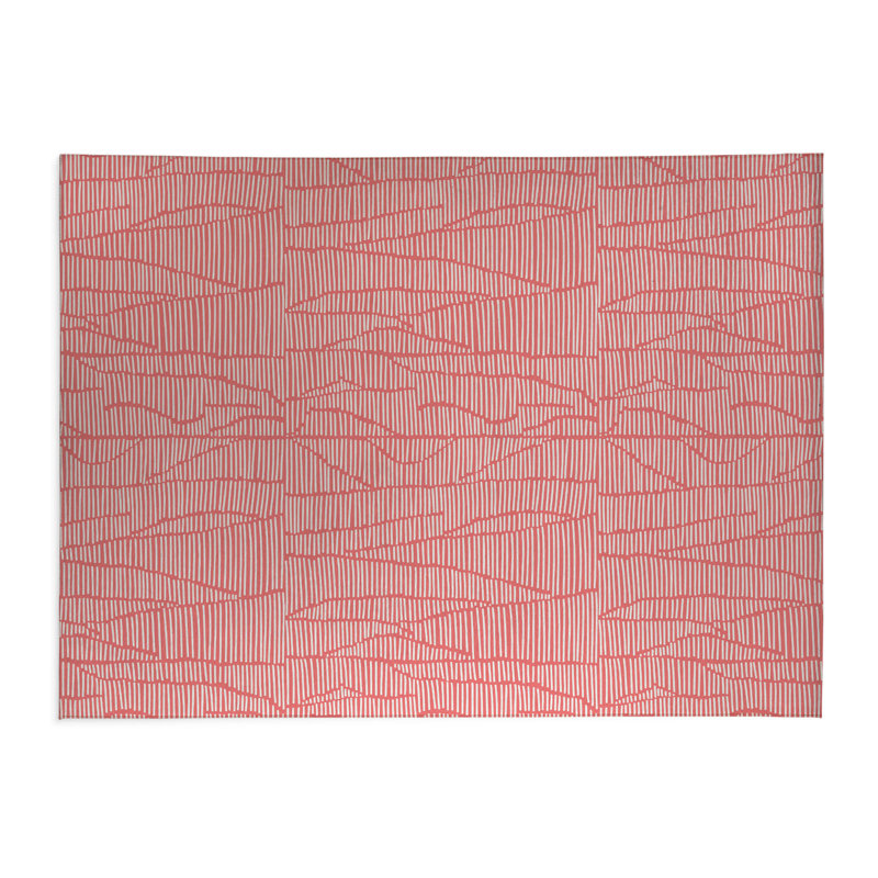 Tapis de cuisine à profil bas Grer, Rectangle 5 pi x 7 pi, Vieux rose