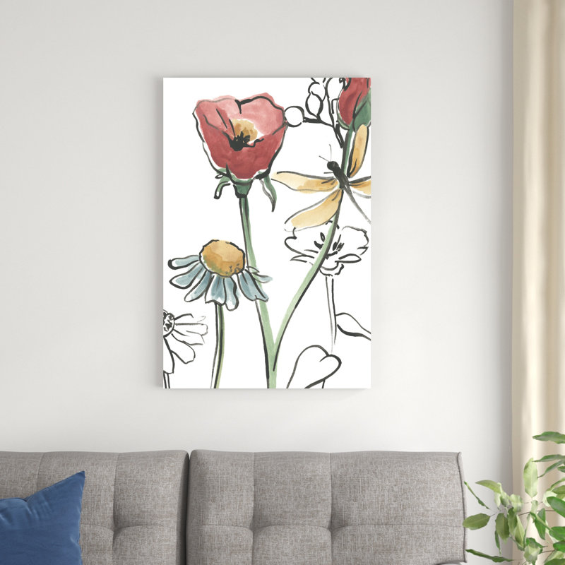 " Boho Florals VI ", 36" H x 24" W x 1.25" D