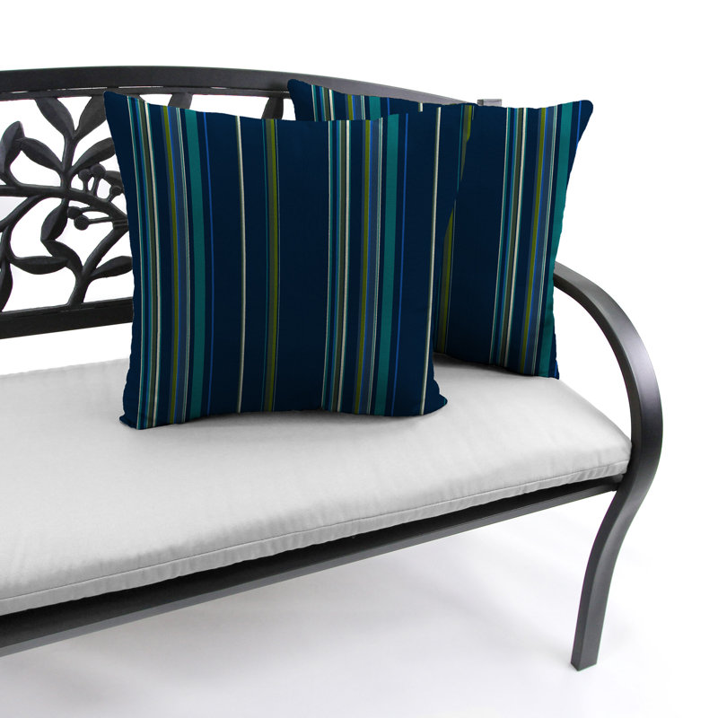 Sunbrella Outdoor Throw Pillow, Stanton Lagoon Striped