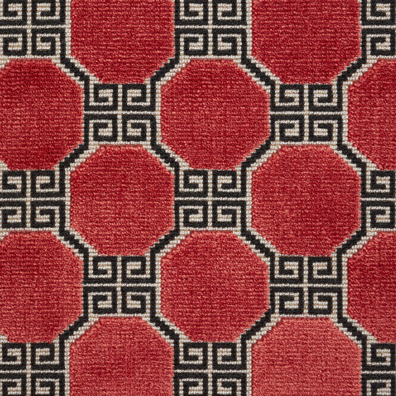 Octavia Velvet Fabric, Ruby