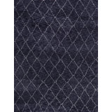 Moroccan Wool Geometric Area Rug in Charcoal