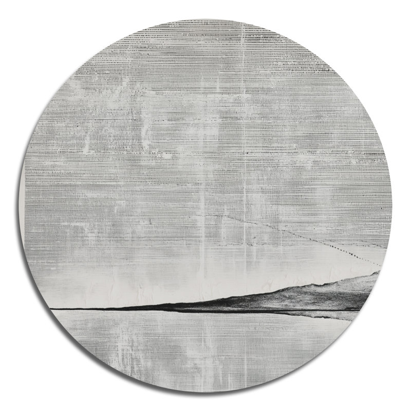Décoration murale grise noire et noire du désert du Sahara - Minimalisme abstrait, L 29 po x H 29 po