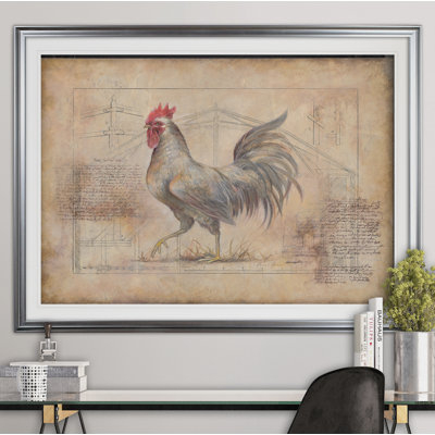 «Rustic Fowl II», reproduction d'art encadrée