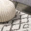 Tapis beige / gris foncé à poils longs Algaida-1713857279
