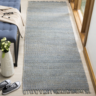 Fitzwater Natural Fiber Hand Woven Jute Striped Rug