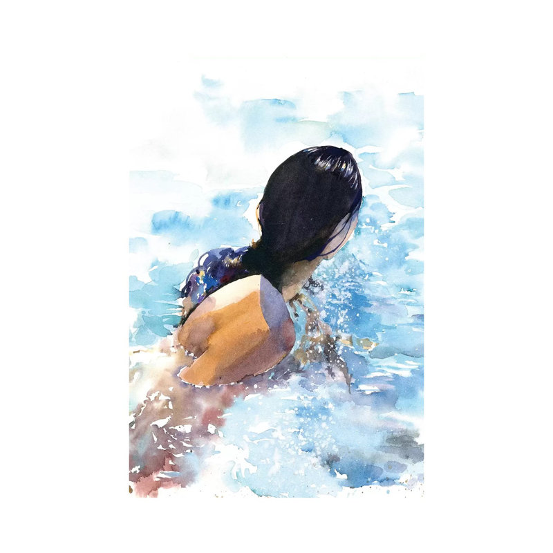 «Swimmer» par Marina Ignatova, impression sur toile tendue, H 60 po x l 40po x P 1,5 po