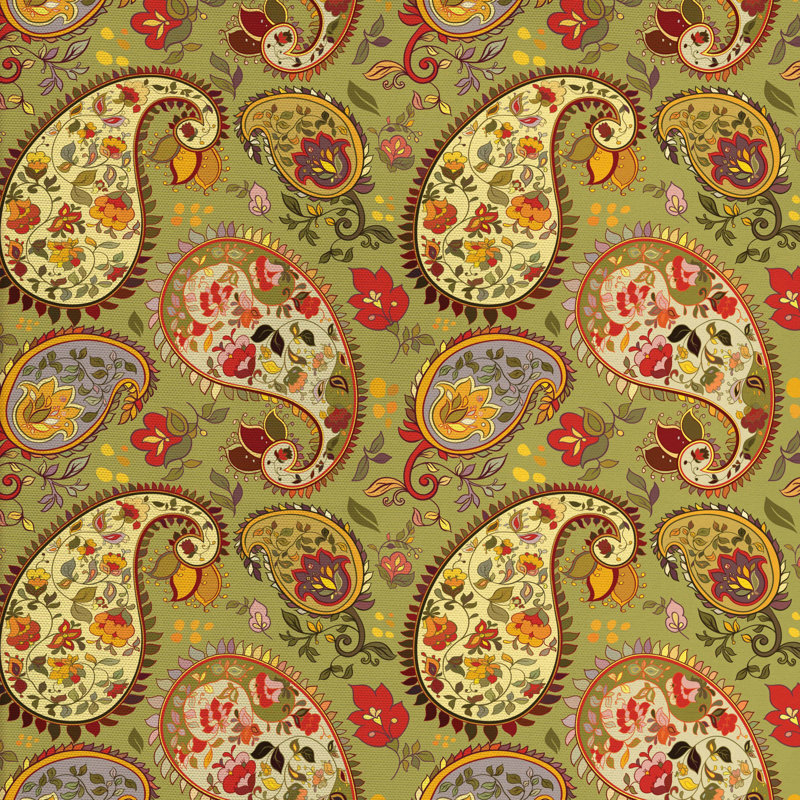 Tissu d’inspiration persan, H 36 po x l 58 po x P 1 po