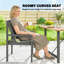 Outsunny Wooden Garden Chair Curved Seat Wide Armrests-508232213