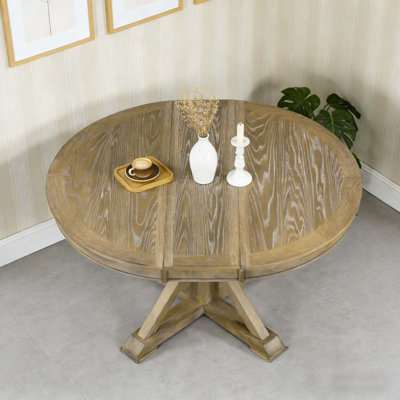 Retro Functional Extendable Dining Table with a 12 Inch Leaf for Versatile Seating and Space Efficiency